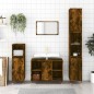 vidaXL Armadietto Bagno Rovere Fumo 30x30x100 cm in Legno Multistrato vidaXL Armadietto Bagno Rovere Fumo 30x30x100 cm in Legno Multistrato