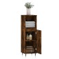 vidaXL Armadietto Bagno Rovere Fumo 30x30x100 cm in Legno Multistrato vidaXL Armadietto Bagno Rovere Fumo 30x30x100 cm in Legno Multistrato