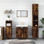 vidaXL Armadietto Bagno Rovere Fumo 58x33x60 cm in Legno Multistrato vidaXL Armadietto Bagno Rovere Fumo 58x33x60 cm in Legno Multistrato