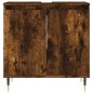 vidaXL Armadietto Bagno Rovere Fumo 58x33x60 cm in Legno Multistrato vidaXL Armadietto Bagno Rovere Fumo 58x33x60 cm in Legno Multistrato
