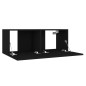 Mobile TV Nero 80x30x30 cm in Truciolato Mobile TV Nero 80x30x30 cm in Truciolato