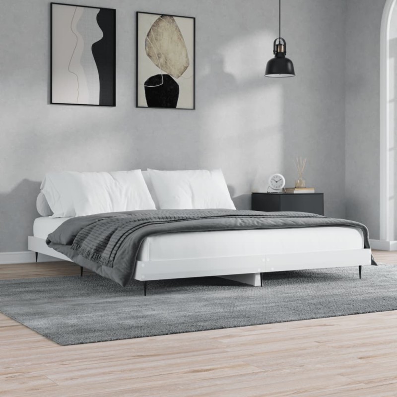 vidaXL Giroletto Bianco Lucido 200x200 cm in Legno Multistrato vidaXL Giroletto Bianco Lucido 200x200 cm in Legno Multistrato