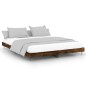 vidaXL Giroletto senza Materasso Rovere Fumo 200x200 cm in Truciolato vidaXL Giroletto senza Materasso Rovere Fumo 200x200 cm in Truciolato