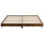 vidaXL Giroletto senza Materasso Rovere Fumo 200x200 cm in Truciolato vidaXL Giroletto senza Materasso Rovere Fumo 200x200 cm in Truciolato