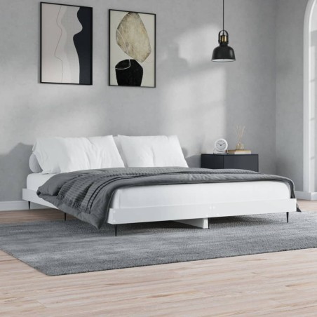 vidaXL Giroletto Bianco 150x200 cm in Legno Multistrato