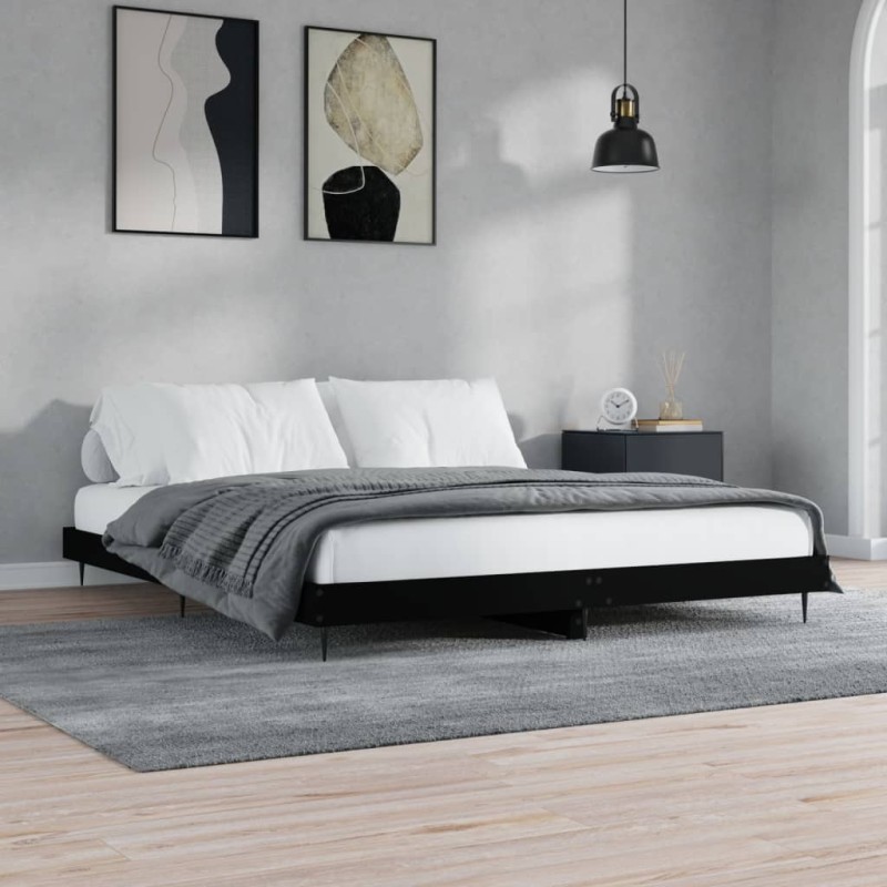 vidaXL Giroletto Nero 140x200 cm in Legno Multistrato vidaXL Giroletto Nero 140x200 cm in Legno Multistrato
