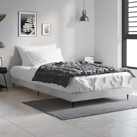 vidaXL Giroletto Grigio Cemento 90x200 cm in Legno Multistrato