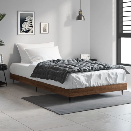 vidaXL Giroletto Rovere Marrone 90x200 cm in Legno Multistrato