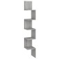Mensola Angolare Grigio Sonoma 20x20x127,5 cm Legno Multistrato Mensola Angolare Grigio Sonoma 20x20x127,5 cm Legno Multistrato