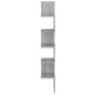 Mensola Angolare Grigio Sonoma 20x20x127,5 cm Legno Multistrato Mensola Angolare Grigio Sonoma 20x20x127,5 cm Legno Multistrato