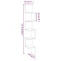 Mensola Angolare Grigio Sonoma 20x20x127,5 cm Legno Multistrato Mensola Angolare Grigio Sonoma 20x20x127,5 cm Legno Multistrato