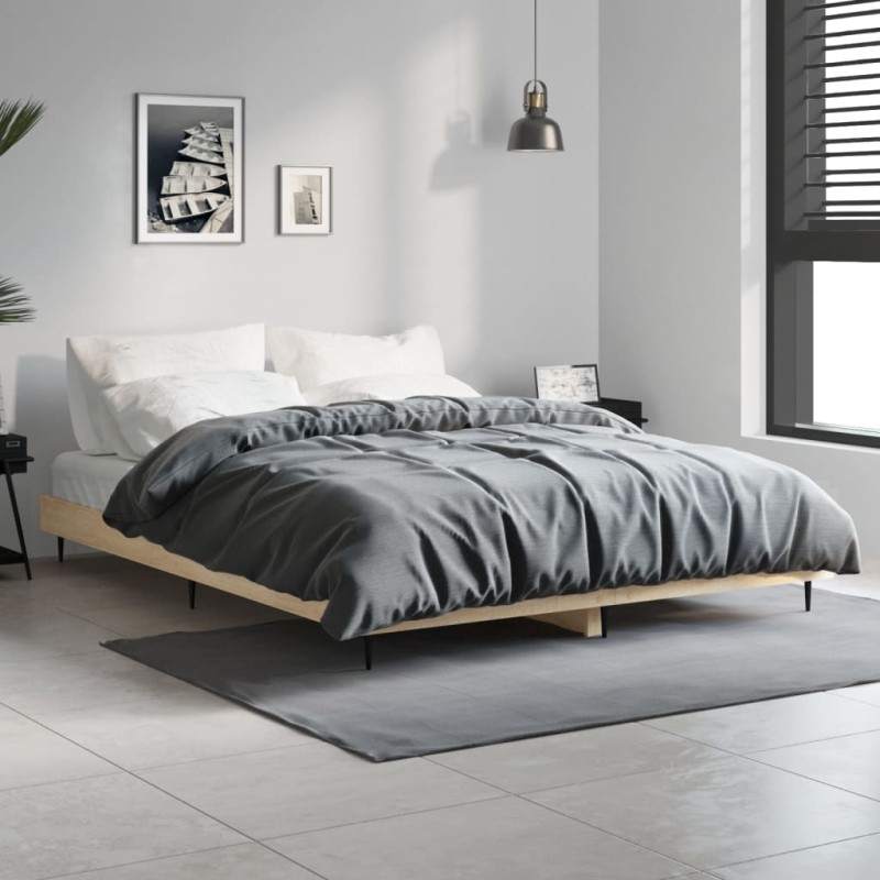 vidaXL Giroletto Rovere Sonoma 135x190 cm in Legno Multistrato vidaXL Giroletto Rovere Sonoma 135x190 cm in Legno Multistrato