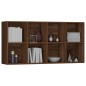 Libreria/Credenza Rovere Marrone 66x30x130 cm Legno Multistrato Libreria/Credenza Rovere Marrone 66x30x130 cm Legno Multistrato