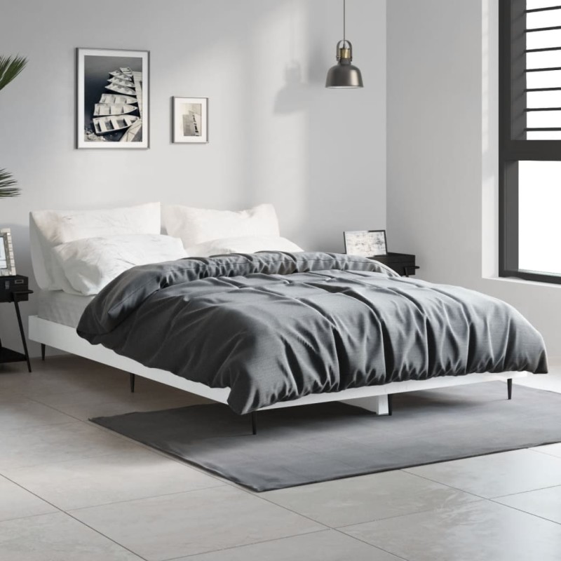 vidaXL Giroletto Bianco 120x190 cm in Legno Multistrato