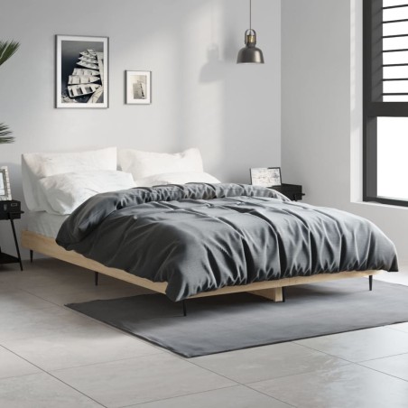 vidaXL Giroletto senza Materasso Rovere Sonoma 120x190cm in Truciolato
