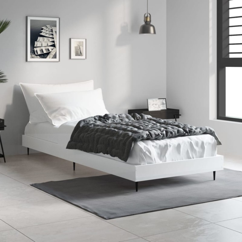 vidaXL Giroletto Bianco 75x190 cm in Legno Multistrato vidaXL Giroletto Bianco 75x190 cm in Legno Multistrato
