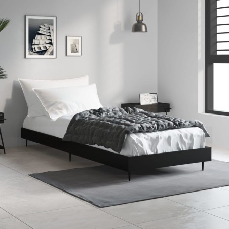 vidaXL Giroletto Nero 75x190 cm in Legno Multistrato