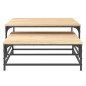 vidaXL Tavolini Impilabili 2 pz Rovere Sonoma in Legno Multistrato vidaXL Tavolini Impilabili 2 pz Rovere Sonoma in Legno Multistrato