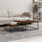 vidaXL Tavolini Impilabili 2 pz Rovere Marrone in Legno Multistrato vidaXL Tavolini Impilabili 2 pz Rovere Marrone in Legno Multistrato