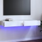 vidaXL Mobile Porta TV con Luci LED Bianco 120x35x15,5 cm vidaXL Mobile Porta TV con Luci LED Bianco 120x35x15,5 cm