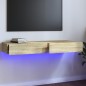 vidaXL Mobile Porta TV con Luci LED Rovere Sonoma 120x35x15,5 cm vidaXL Mobile Porta TV con Luci LED Rovere Sonoma 120x35x15,5 cm