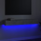 vidaXL Mobile Porta TV con Luci LED Grigio Cemento 120x35x15,5 cm vidaXL Mobile Porta TV con Luci LED Grigio Cemento 120x35x15,5 cm