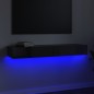 vidaXL Mobile Porta TV con Luci LED Grigio Lucido 120x35x15,5 cm vidaXL Mobile Porta TV con Luci LED Grigio Lucido 120x35x15,5 cm