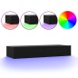 vidaXL Mobile Porta TV con Luci LED Nero 90x35x15,5 cm