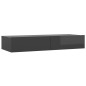 vidaXL Mobile Porta TV con Luci LED Grigio Lucido 90x35x15,5 cm vidaXL Mobile Porta TV con Luci LED Grigio Lucido 90x35x15,5 cm