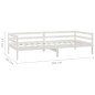 vidaXL Dormeuse Bianca 90x200 cm in Legno Massello di Pino vidaXL Dormeuse Bianca 90x200 cm in Legno Massello di Pino