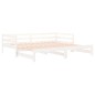vidaXL Dormeuse Estraibile Bianca 2x(90x190) cm Legno Massello di Pino vidaXL Dormeuse Estraibile Bianca 2x(90x190) cm Legno Massello di Pino