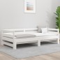 vidaXL Dormeuse Estraibile Bianca 2x(90x190) cm Legno Massello di Pino vidaXL Dormeuse Estraibile Bianca 2x(90x190) cm Legno Massello di Pino