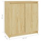 vidaXL Armadietto 60x36x65 cm in Legno Massello di Pino vidaXL Armadietto 60x36x65 cm in Legno Massello di Pino
