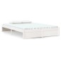 vidaXL Giroletto Bianco 135x190 cm Double in Legno Massello di Pino
