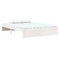 vidaXL Giroletto Bianco 135x190 cm Double in Legno Massello di Pino