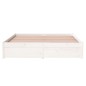 vidaXL Giroletto Bianco 135x190 cm Double in Legno Massello di Pino