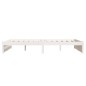 vidaXL Giroletto Bianco 135x190 cm Double in Legno Massello di Pino