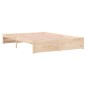 vidaXL Giroletto 150x200 cm 5FT King Size in Legno Massello di Pino vidaXL Giroletto 150x200 cm 5FT King Size in Legno Massello di Pino