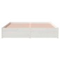 vidaXL Giroletto Bianco 150x200 cm King Size in Legno Massello di Pino vidaXL Giroletto Bianco 150x200 cm King Size in Legno Massello di Pino
