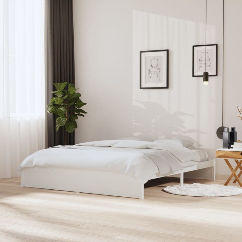 vidaXL Giroletto Bianco 180x200 cm in Legno Massello di Pino vidaXL Giroletto Bianco 180x200 cm in Legno Massello di Pino
