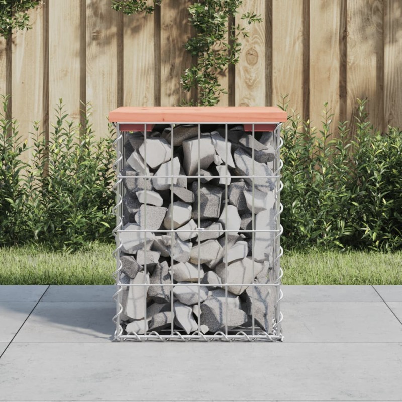 vidaXL Panca da Giardino Design Gabbione 33x31x42 cm Massello Douglas vidaXL Panca da Giardino Design Gabbione 33x31x42 cm Massello Douglas