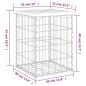 vidaXL Panca da Giardino Design Gabbione 33x31x42 cm Massello Douglas vidaXL Panca da Giardino Design Gabbione 33x31x42 cm Massello Douglas