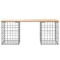 vidaXL Panca Giardino Design Gabbione 103x31x42 cm Legno Massello Pino