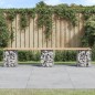 vidaXL Panca Giardino Design Gabbione 203x31x42 cm Legno Massello Pino vidaXL Panca Giardino Design Gabbione 203x31x42 cm Legno Massello Pino