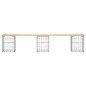 vidaXL Panca Giardino Design Gabbione 203x31x42 cm Legno Massello Pino vidaXL Panca Giardino Design Gabbione 203x31x42 cm Legno Massello Pino
