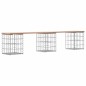 vidaXL Panca Giardino Design Gabbione 203x31x42 cm Legno Massello Pino vidaXL Panca Giardino Design Gabbione 203x31x42 cm Legno Massello Pino