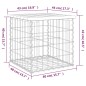 vidaXL Panca Giardino Design Gabbione 43x44x42 cm Legno Massello Pino vidaXL Panca Giardino Design Gabbione 43x44x42 cm Legno Massello Pino