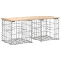 vidaXL Panca Giardino Design Gabbione 103x44x42 cm Legno Massello Pino vidaXL Panca Giardino Design Gabbione 103x44x42 cm Legno Massello Pino