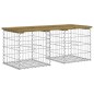 vidaXL Panca da Giardino Design Gabbione 103x44x42 cm Pino Impregnato vidaXL Panca da Giardino Design Gabbione 103x44x42 cm Pino Impregnato