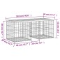vidaXL Panca da Giardino Design Gabbione 103x44x42 cm Pino Impregnato vidaXL Panca da Giardino Design Gabbione 103x44x42 cm Pino Impregnato
